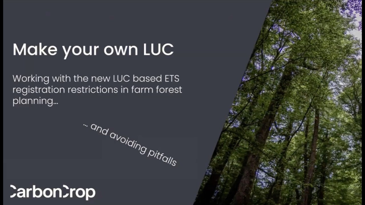 NZARM Webinar: Make your own LUC: Land Use Under the New ETS Changes
