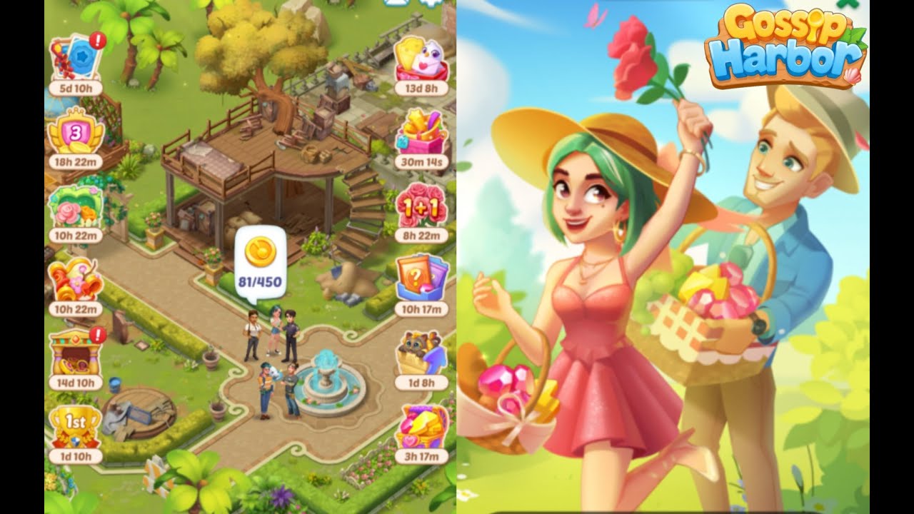 Gossip Harbor : Merge Game /🍰☕️ Day 140  Level  119-120  Part 140 🥖🍞    #gossip #merge