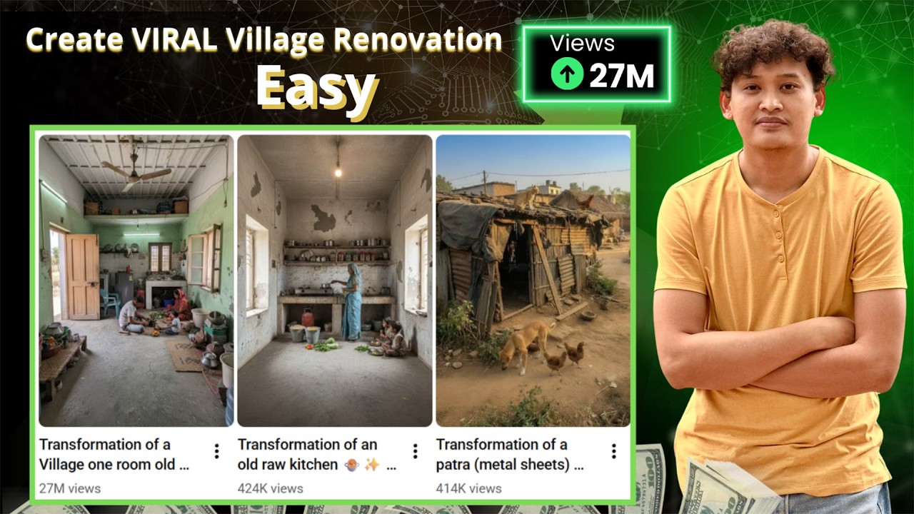 Step-by-Step Tutorial - How to Create VIRAL Village Renovation Videos Using AI