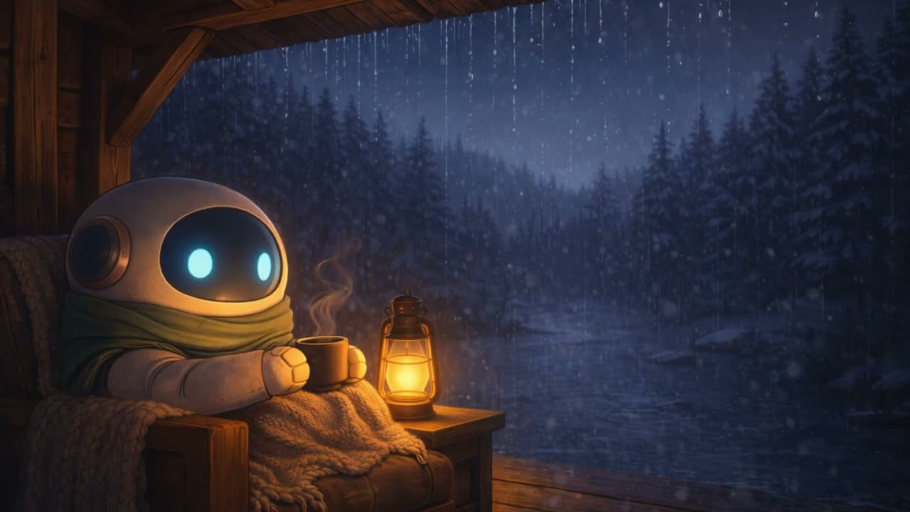 Rest Here Tonight — Cozy Fireplace Ambience with Soft Music