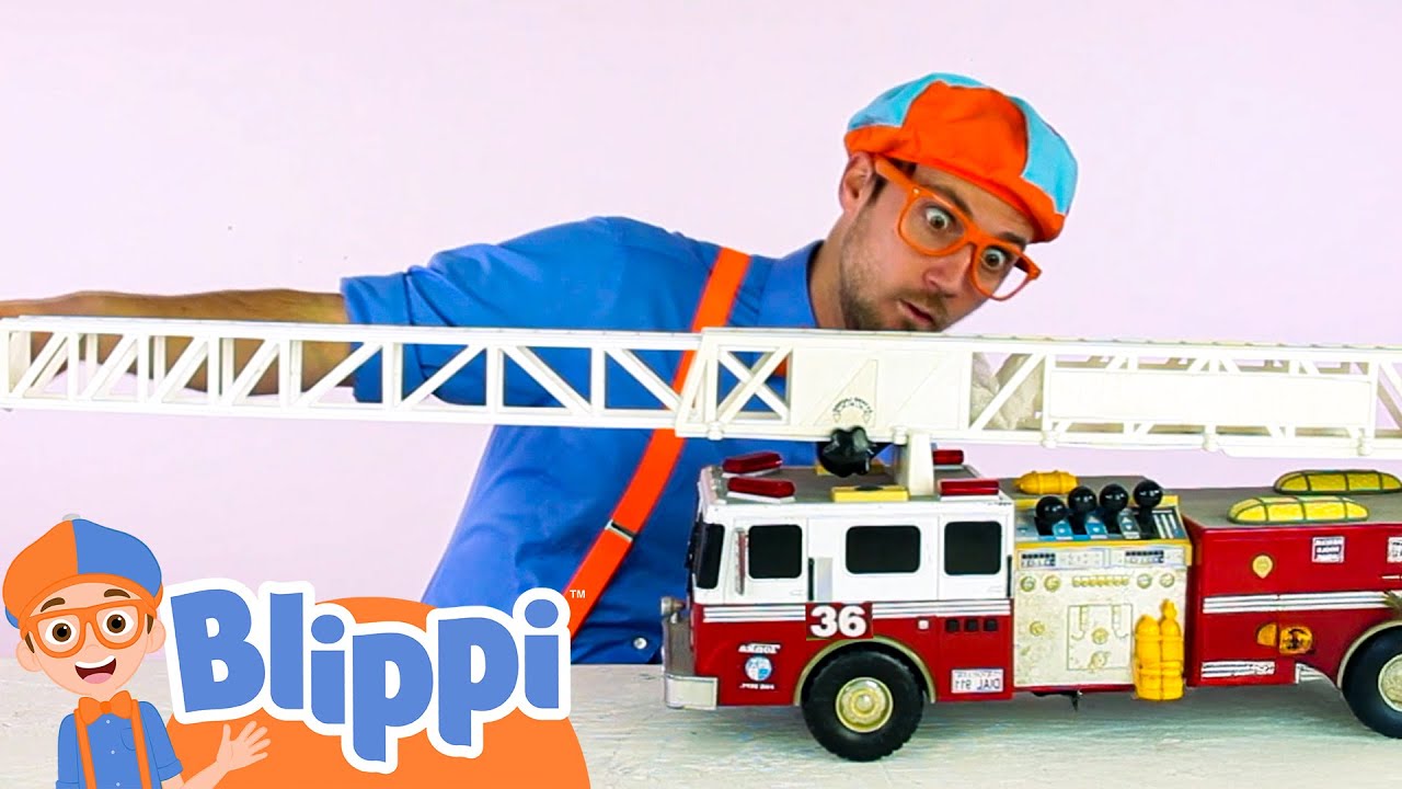 How Big is a Fire Truck's Ladder? | Blippi&rsquo;s Vehicle Learning Course: Trucks, Cars & More!