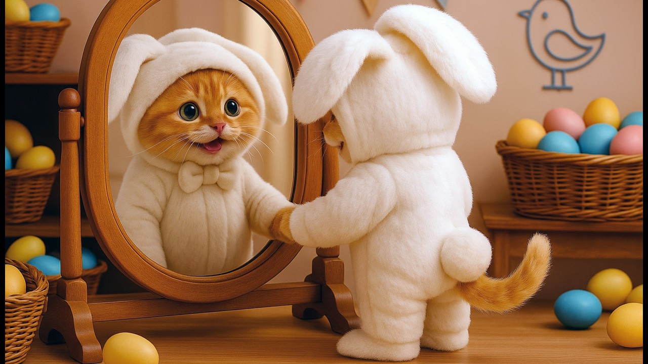 🐰 Gingy Cat Helps the Easter Bunny: A Whiskered Holiday Rescue 💛🐾
