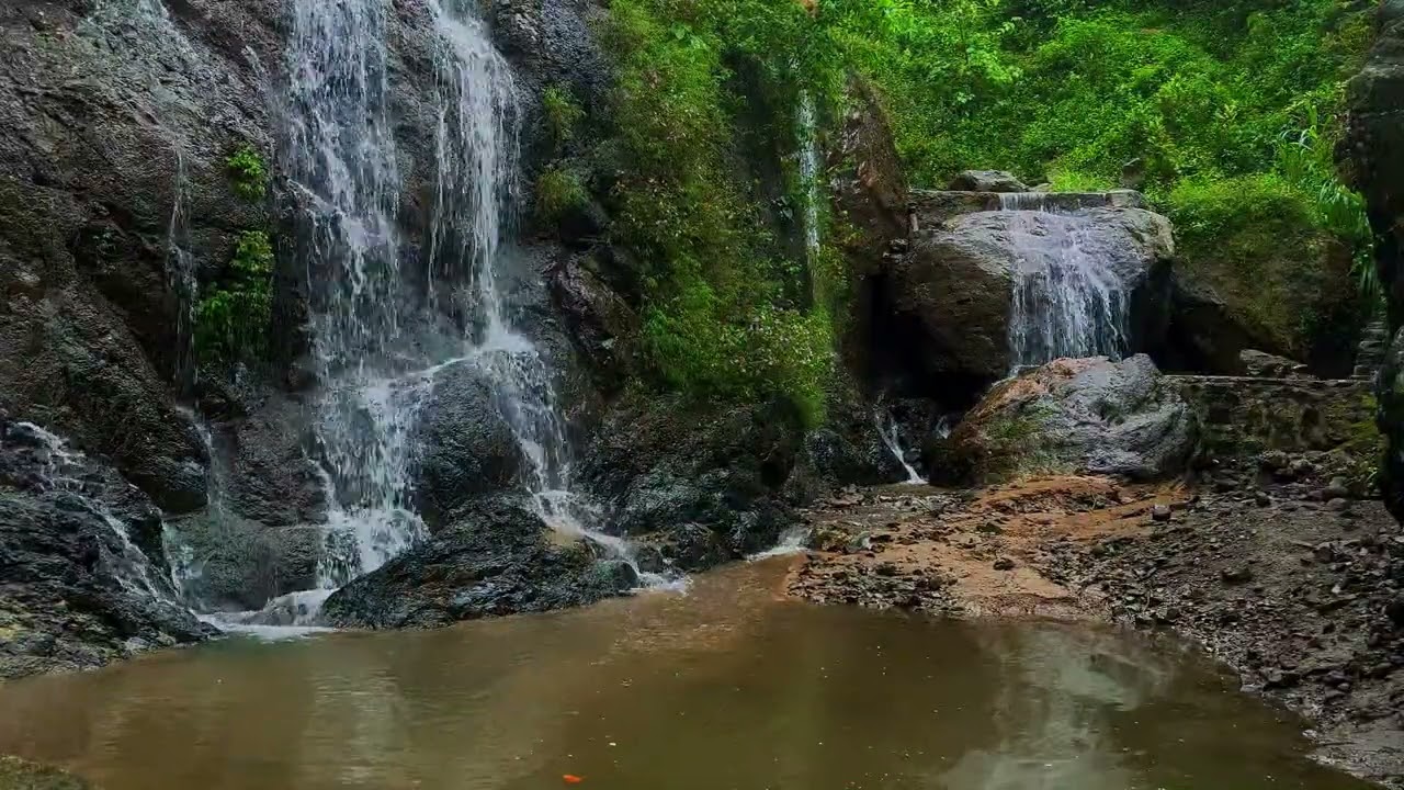 Waterfall Sound Ambience for Sleep Aid and Stress Relief | Natural Water Flow for Calm Peaceful Mind