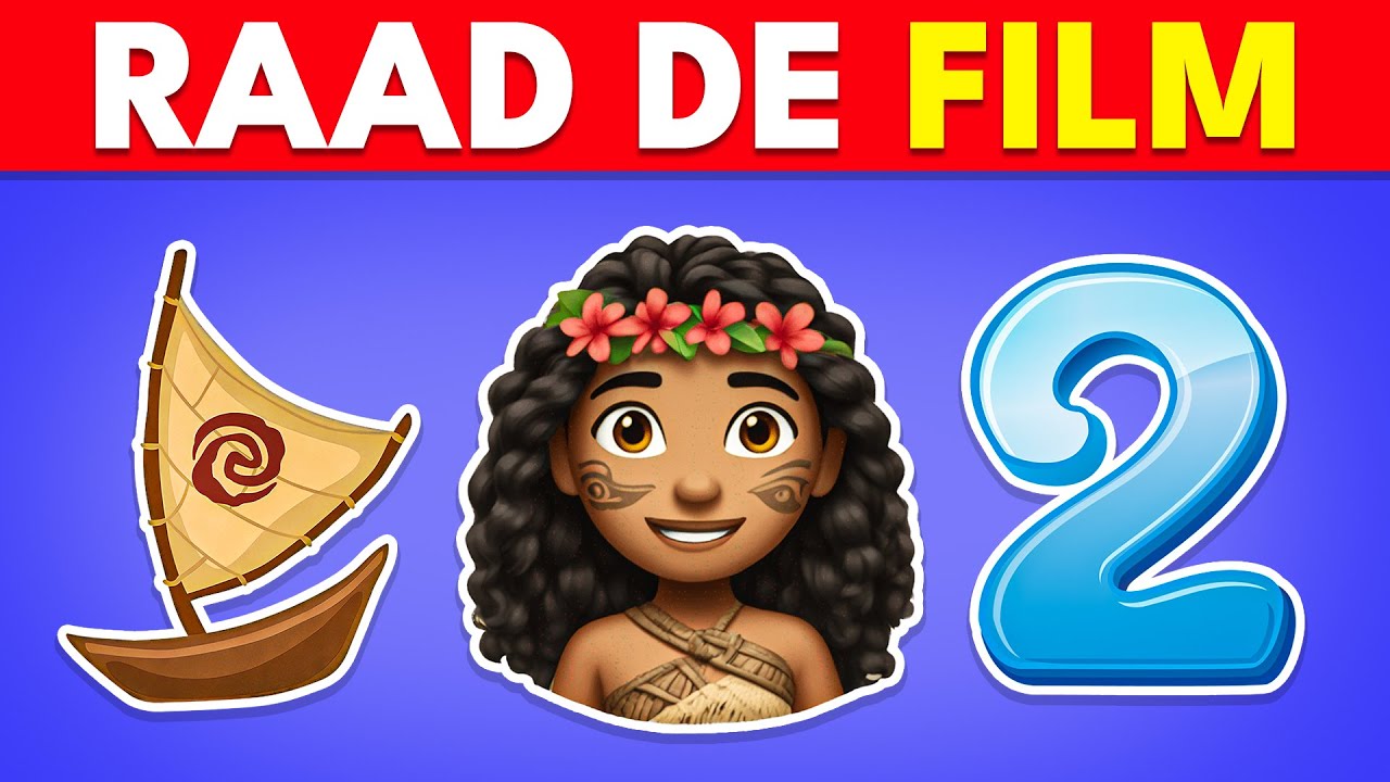 Raad De FILM Door Emoji Quiz 🎬🍿 Film Quiz | Moana 2, Squid Game 2 | Quiz Bij