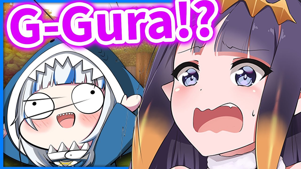 Gura Accidentally INVADES Ina's Stream while she's LIVE【Gawr Gura / HololiveEN】