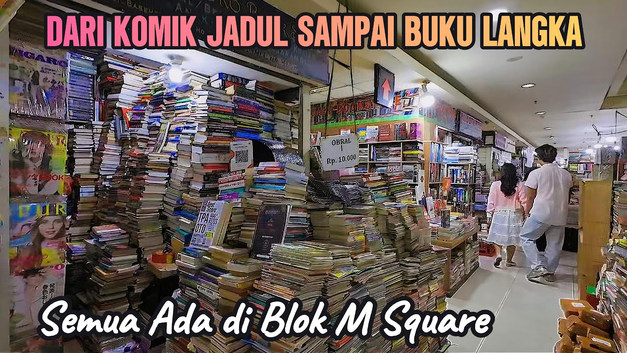 GUDANGNYA BUKU-BUKU BEKAS LENGKAP SEMUA ADA DI LANTAI BASEMENT BLOK M SQUARE