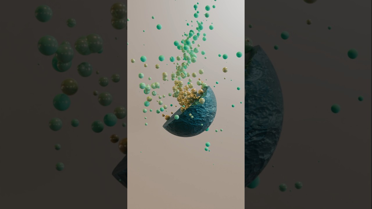 Exploding sphere animation in Blender! #blender #3d #blender3d #blendertutorial