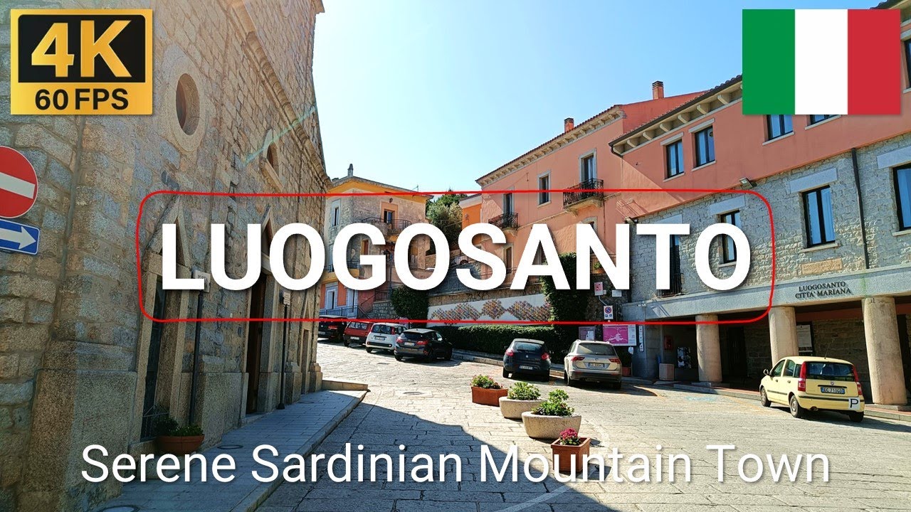LUOGOSANTO, Sardegna 🇮🇹 | 2023 | 4K·60p | Walk around Hidden Historic Mountain Town