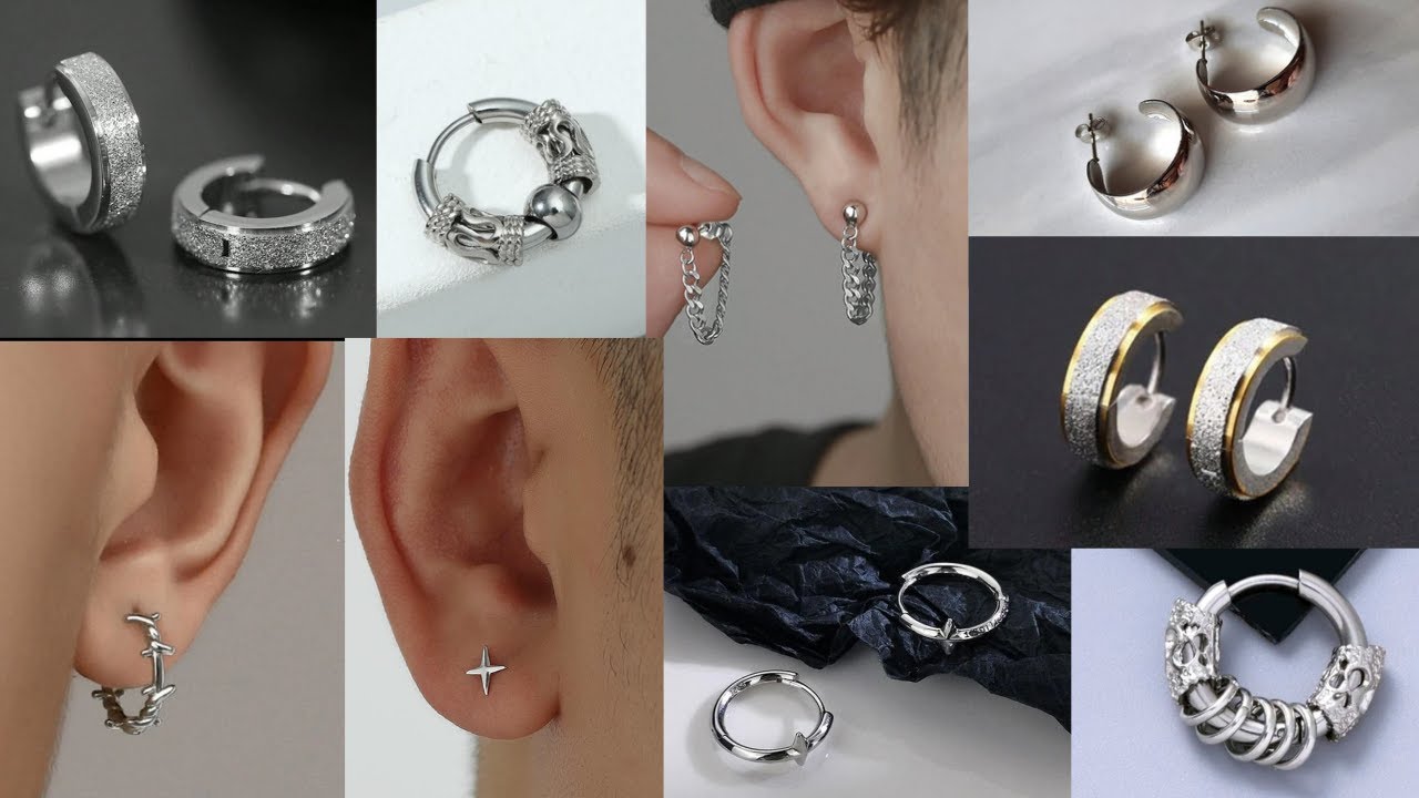 latest silver earrings design 2023 l silver earrings for men l silver stud earrings with price..