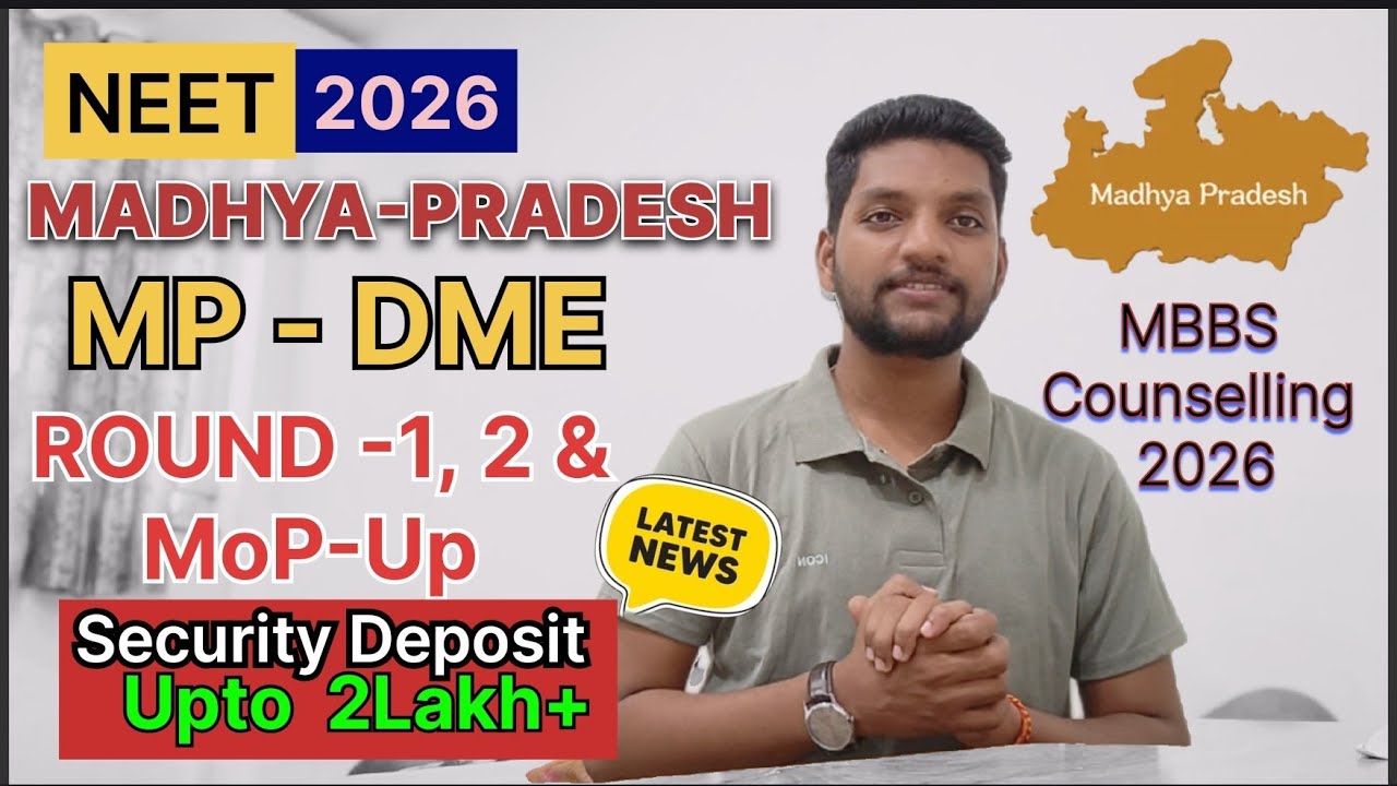 MadhyaPradesh NEET 2026 Counselling Update ✅ | MP DME Counselling 2026 Security Deposit❓|#mpneet 