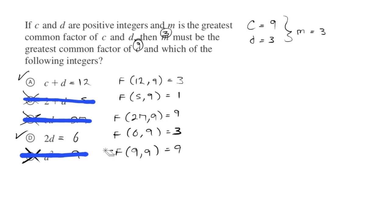 Integers and Common Factors (GRE Quantitative/Math Practice)