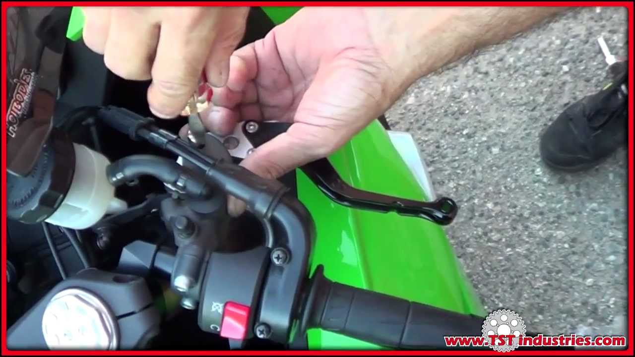 DIY Install TST Industries adjustable shorty racing levers on ZX6R, ZX10R, Z1000