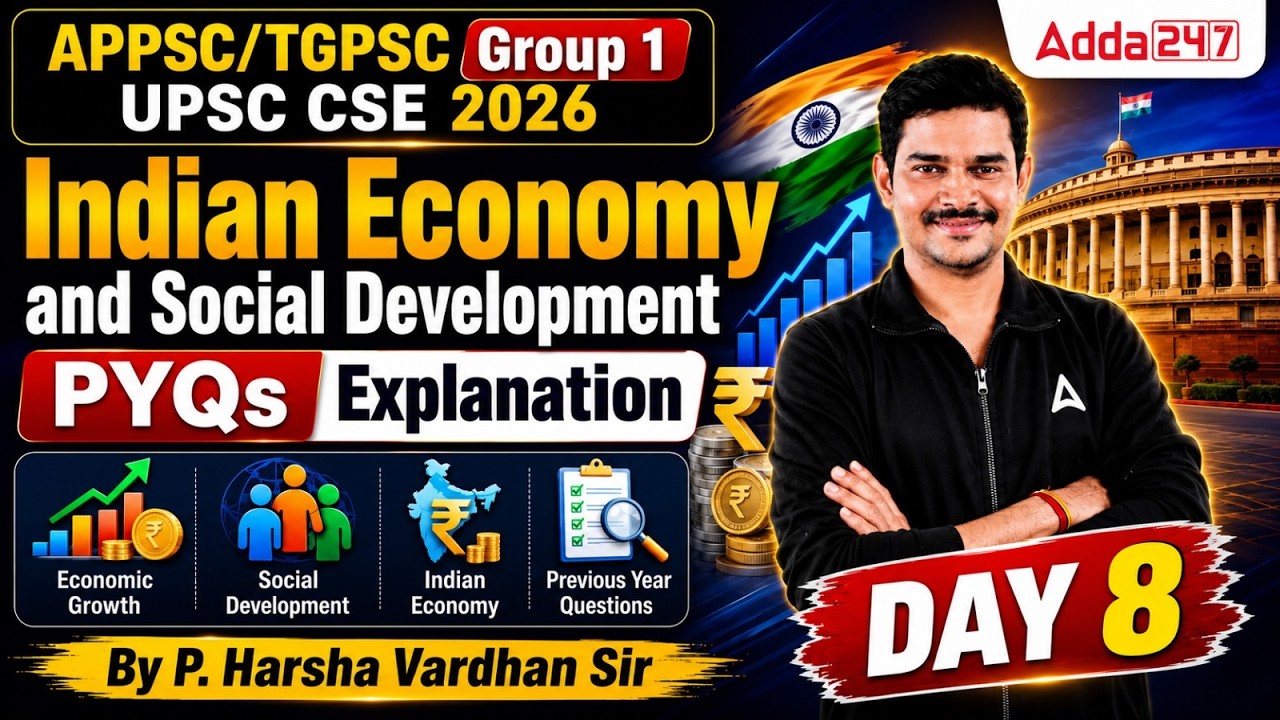 Indian Economy & Social Development | UPSC CSE | APPSC TGPSC Groups  PYQs+Explanation