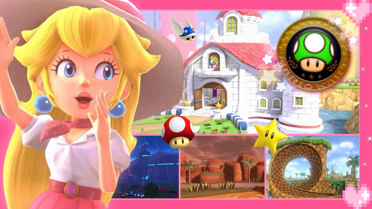 💗 Mario Kart 8 Deluxe (1-up Cup) Vacation Peach Gameplay 💗