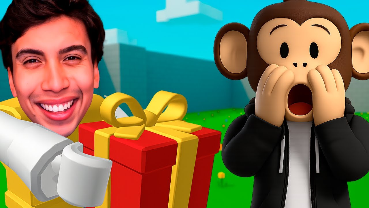 MIS SIMIOS REGALAN SUS MEJORES COSAS DE ROBA UN BRAINROT A UN SIMIESITO!🐒