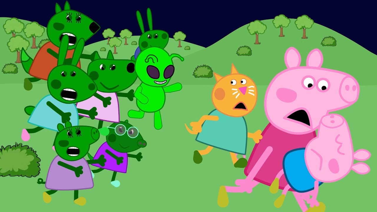 Zombie Apocalypse, Alien Kidnapped Peppa! | Peppa Pig Funny Animation