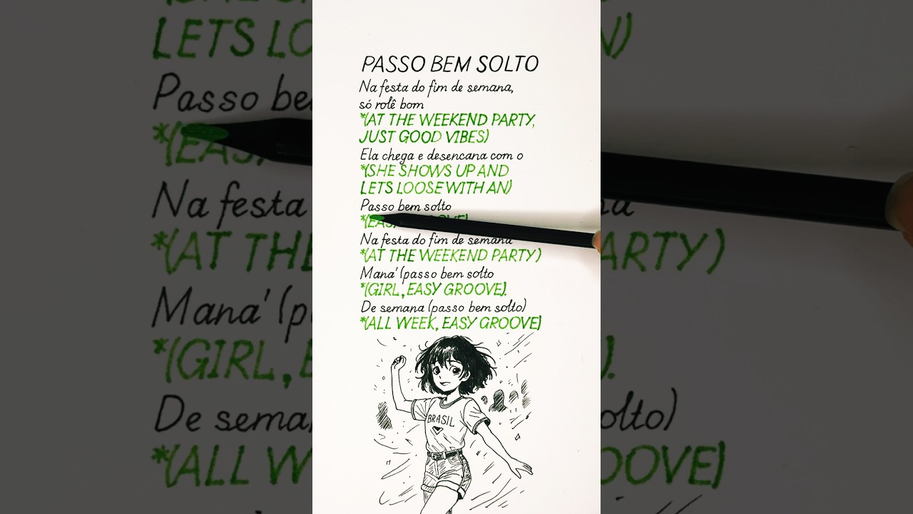 🇧🇷 PASSO BEM SOLTO (Slowed) &ndash; ATLXS (Текст + русские субтитры)  | Вирусный тренд в TikTok 💚