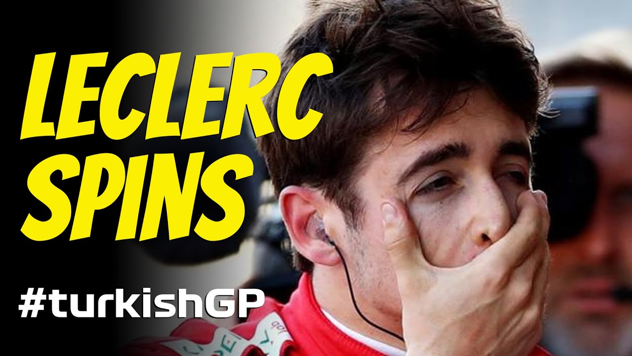 TurkishGP 2021 Q2 Charles Leclerc Spins at Turn 14