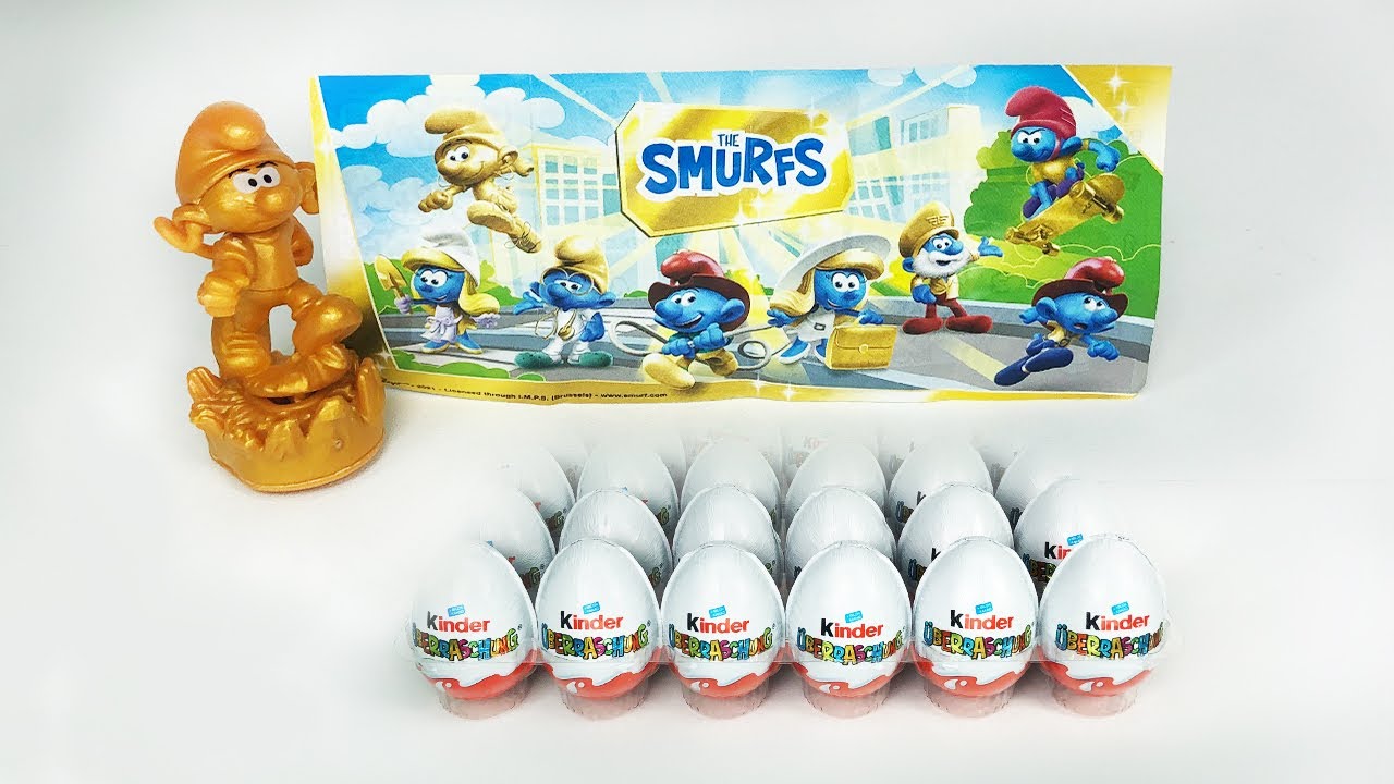 NEW Kinder Surprise Überraschung GOLD SMURFS 21/22| Киндер Сюрприз ЗОЛОТЫЕ СМУРФИКИ Выпуск 2
