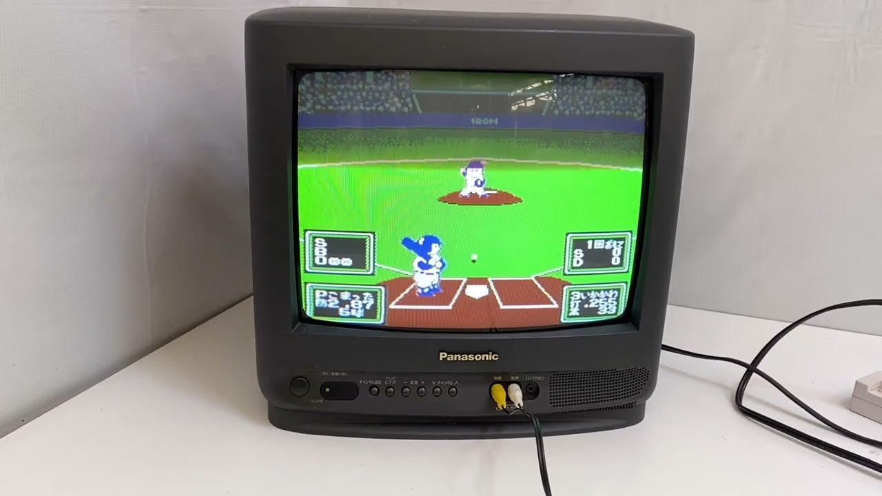 ヤフオク動作確認動画◆レトロゲームなどに！ Panasonic パナソニック 14インチ ブラウン管テレビ TH-14Z1