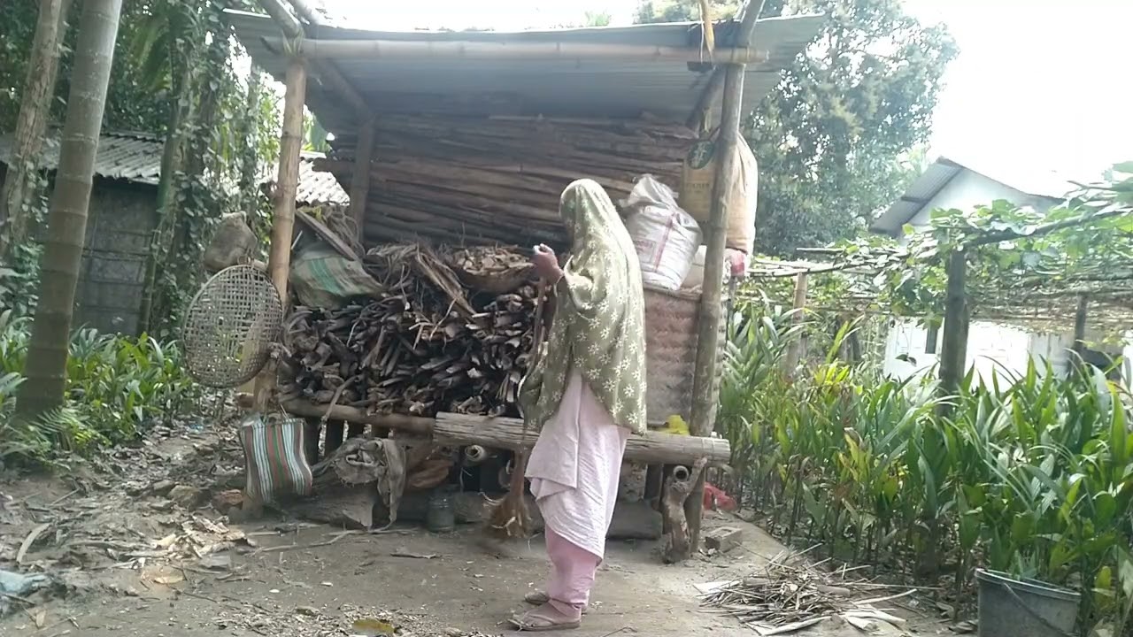 গ্রামের সাদামাটা বউয়ের ঈদের আগের ভাঙ্গা টিনের রান্নাঘর পরিষ্কার করলাম রাঙ্গামাটি চুলা নতুন করে