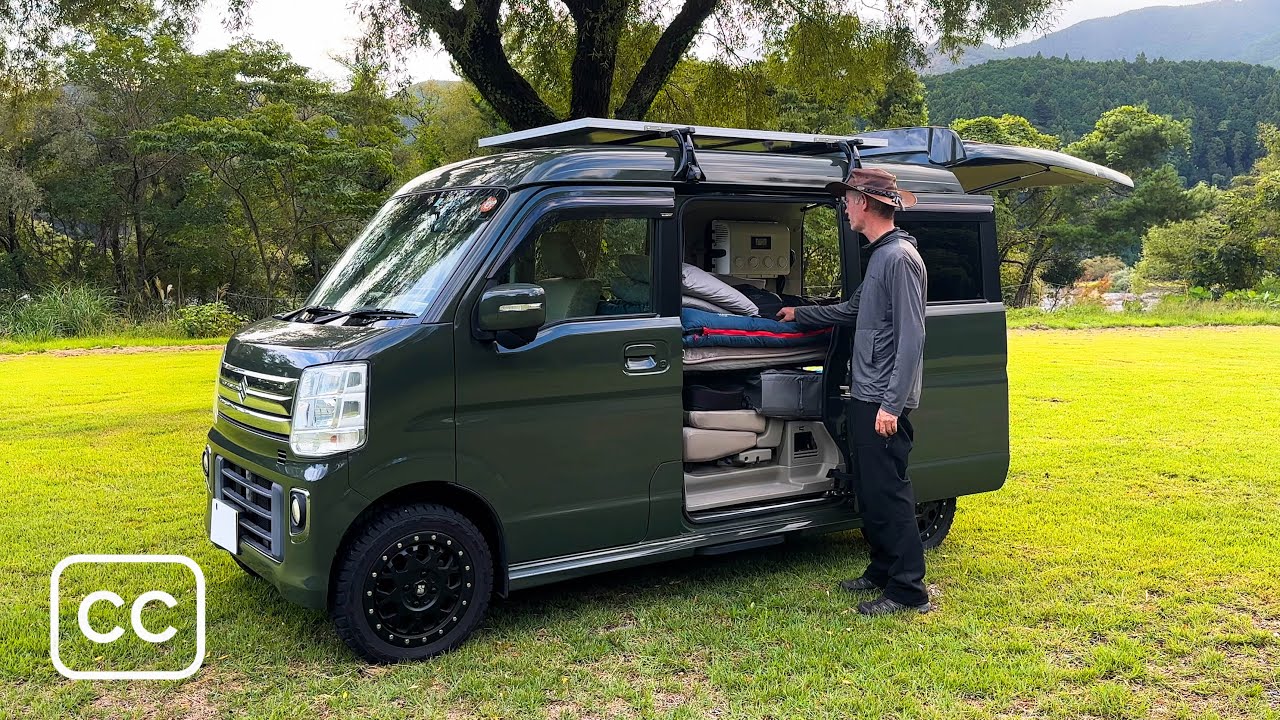 World’s Smallest DIY Camper Van | Fully Equipped Off-Grid Mini Van Build #30