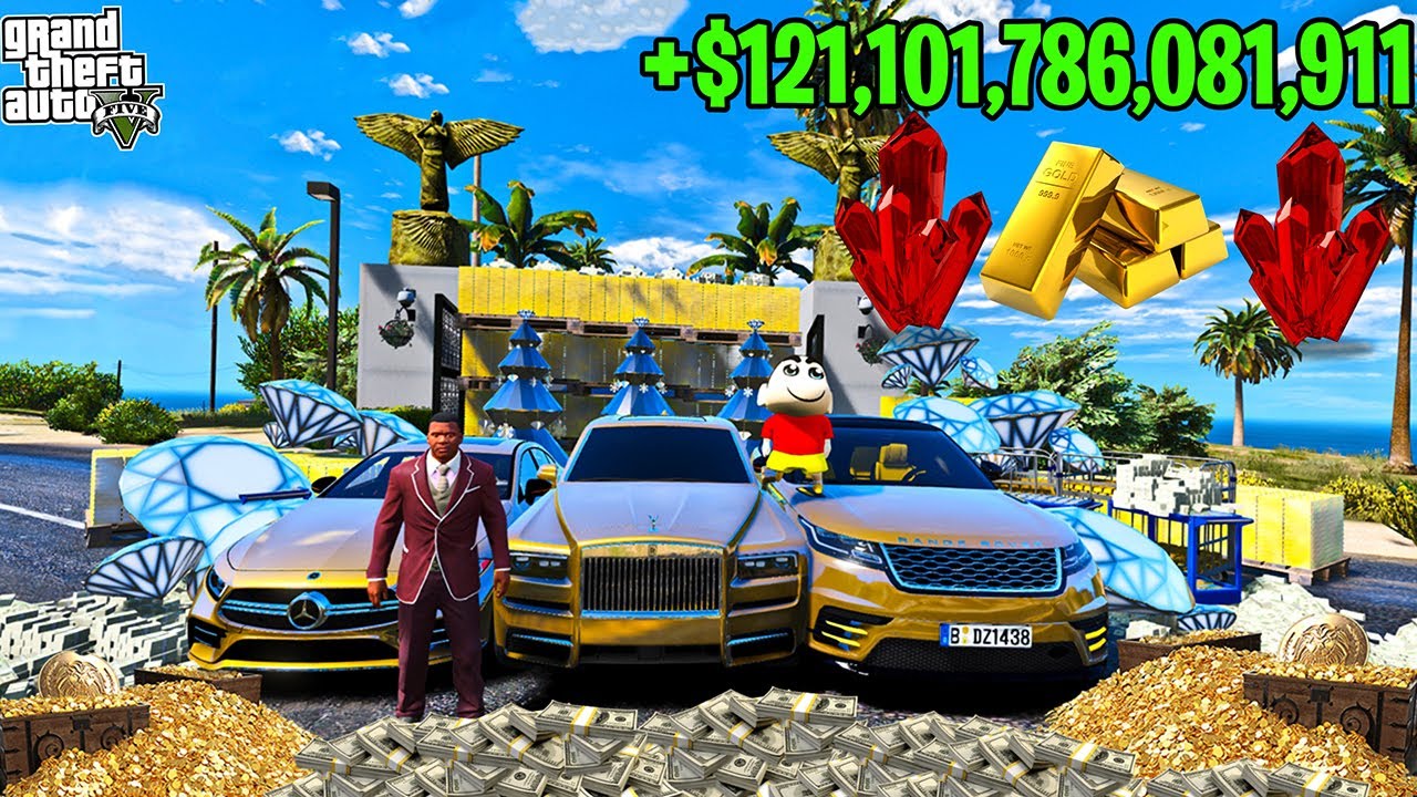 FRANKLIN TOUCH ANYTHING BECOME GOLD l EVERYTHING IS FREE IN GTA5 ! DeadlyGamer