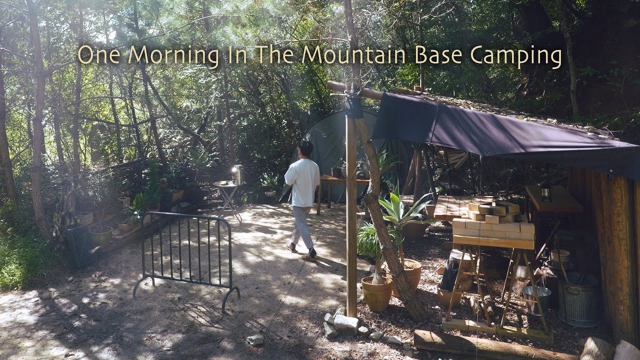 SOLO CAMPING LIFE ROASTING COFFEE AND MAKING AMERICAN BREAKFAST - [Relaxing Camping Sounds - ASMR]