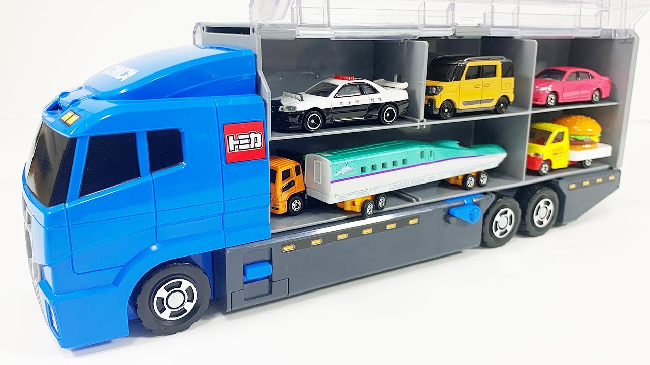 トミカ☆トミカのミニカーを開封してコンボイへ収納します！
