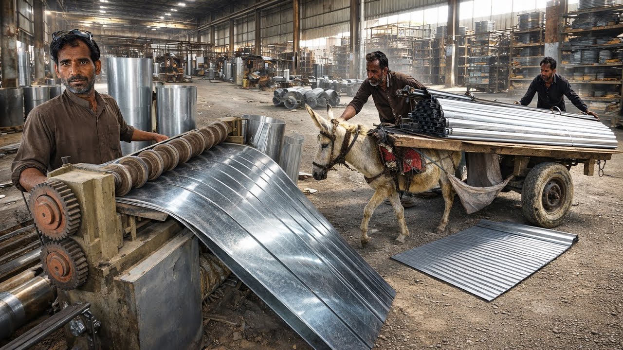 Amazing Manufacturing Process of Steel Shutters in Local Factory…
