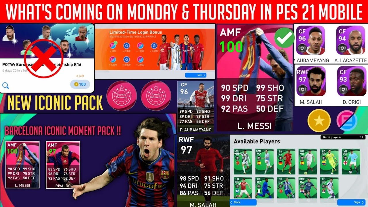 What's coming on Monday 29th March & Thursday 1st in Pes 2021 mobile | Barcelona iconic moment |