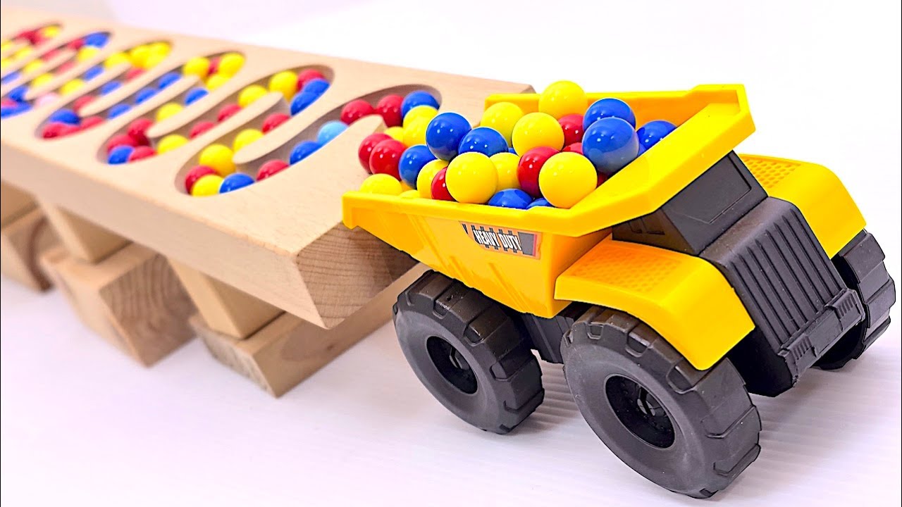 Wooden Track ASMR Compilation: Beads & Marbles +Toy Trucks & Mystery Figures | No Talking 4K Sounds!