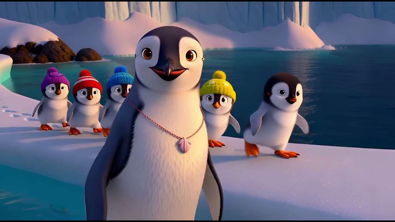 Five Little Penguins  Kids Nursery Rhyme1080p