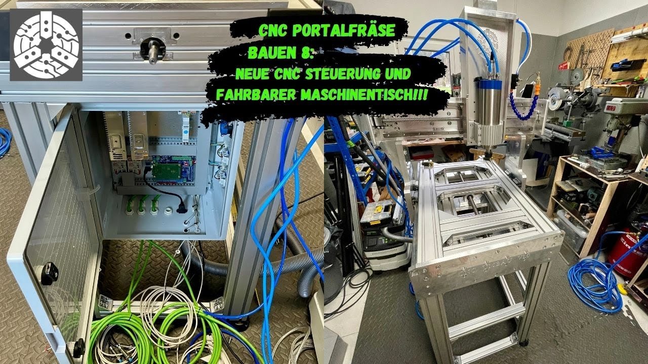 CNC Portalfräse bauen 8 - CNC Steuerung und fahrbarer Maschinentisch