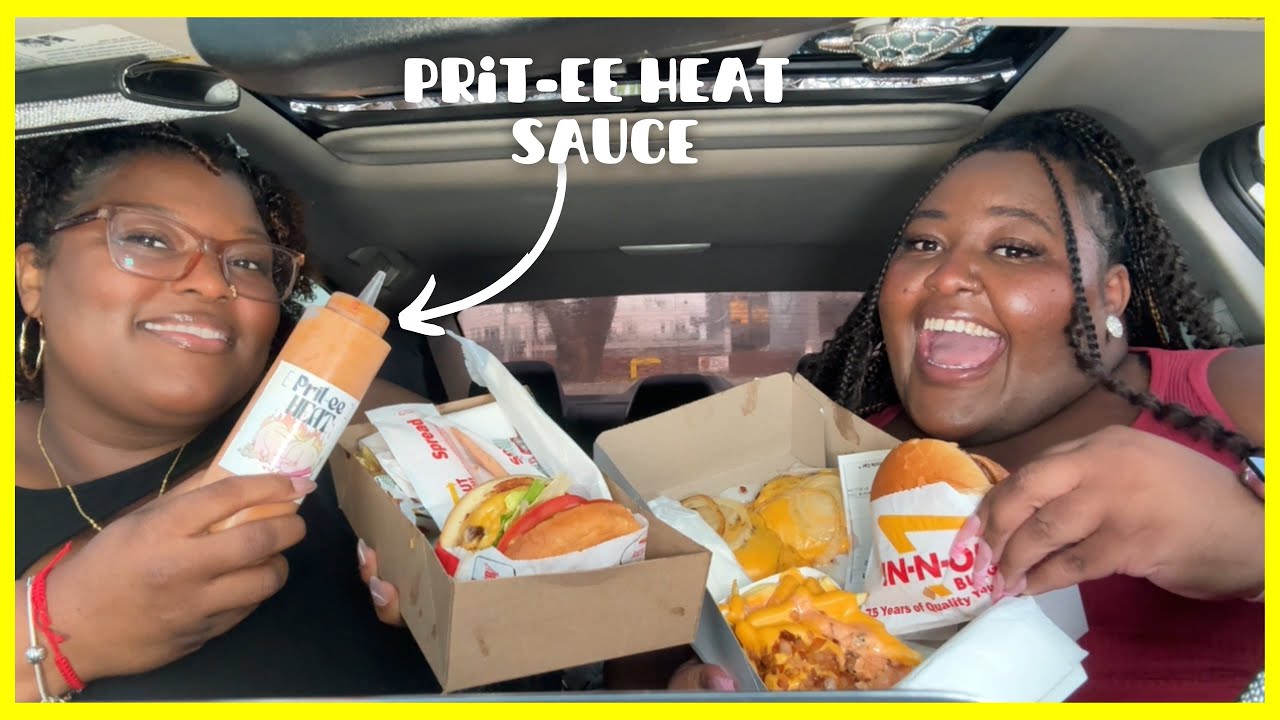 In-N-Out Mukbang | trying Prit-ee Heat Sauce by Phatty Chow! | DeLexis