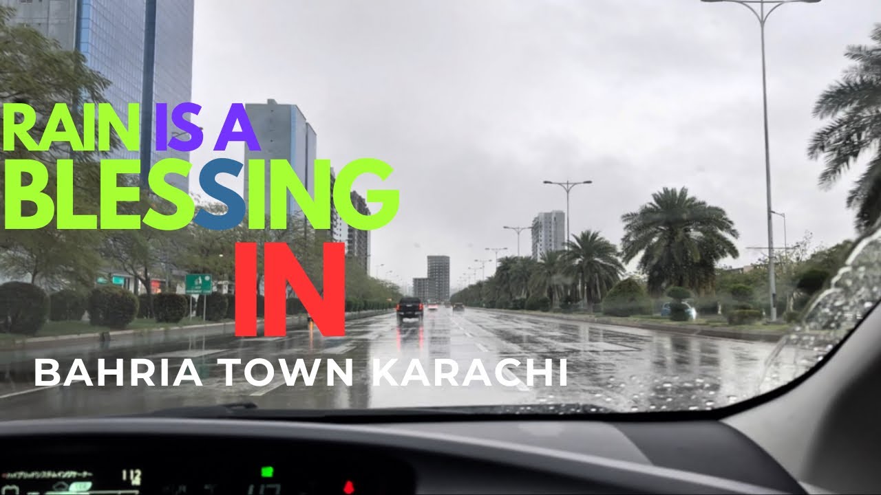 When Rain Becomes a Blessing 🌧️ | Peaceful Drive in Bahria Town Karachi 