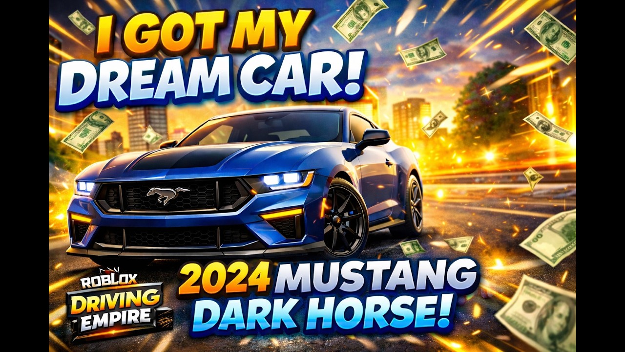 I FINALLY BOUGHT My DREAM CAR in Roblox Driving Empire! (2024 Mustang Dark Horse)
