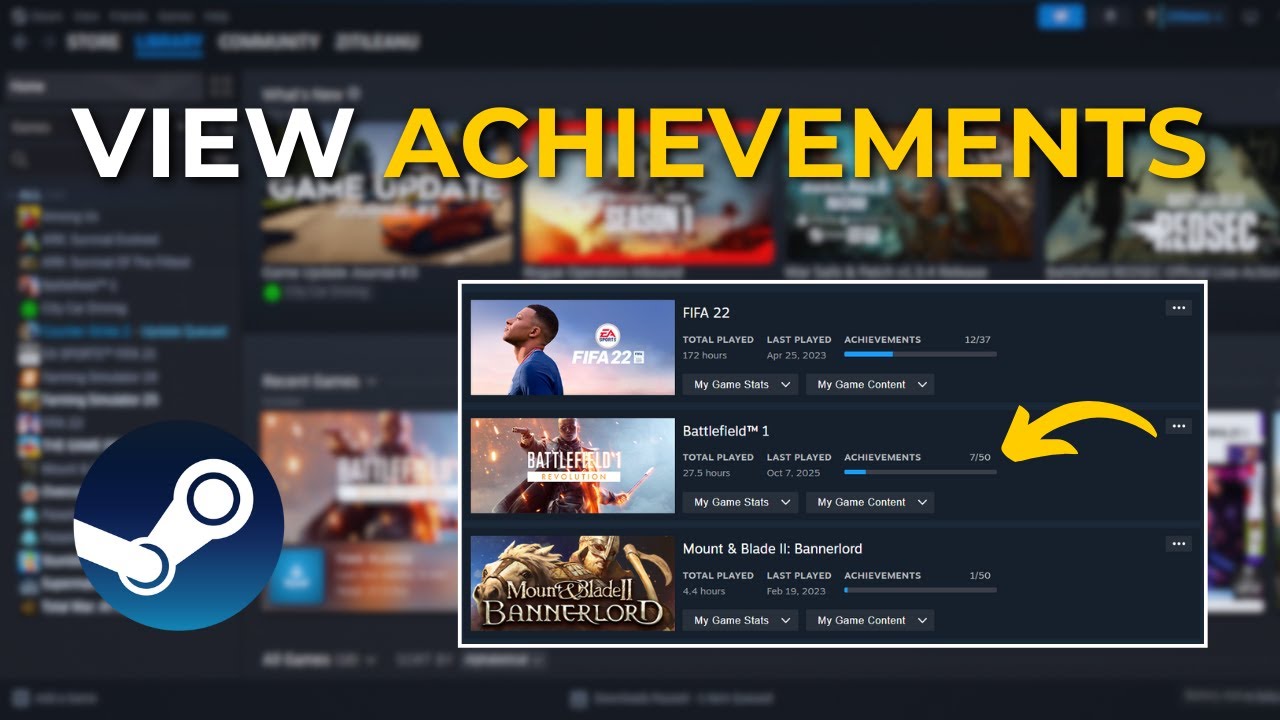 Как просмотреть достижения в Steam (пошаговая инструкция)