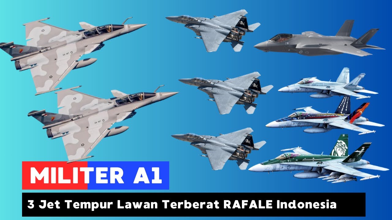 Rafale RI Tiba! Inilah 3 Jet Tempur Lawan Terberat RAFALE Indonesia Saat Ini