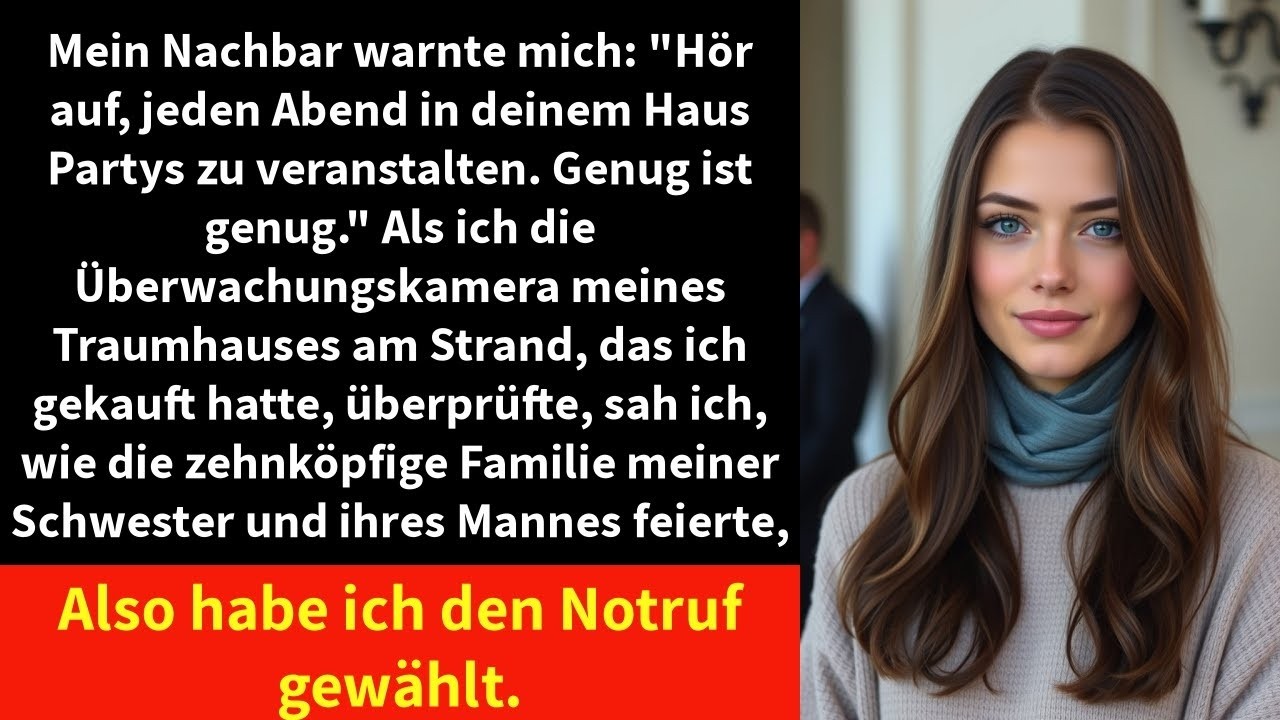 Mein Nachbar warnte mich   Hör auf, jeden Abend in deinem Haus Partys zu veranstalten