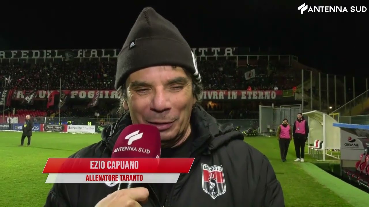 1 febbraio 2023 - Mister Capuano (Ta) dopo Foggia - Taranto 2-0