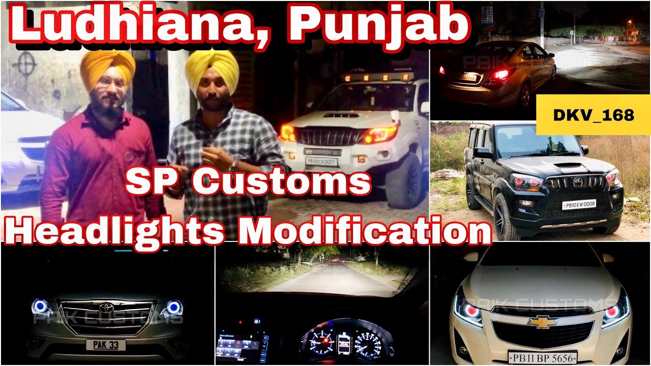 Car Headlights Modifications | Projectors Setups | Led Drls  For All Cars |  Punjab | DKV_168