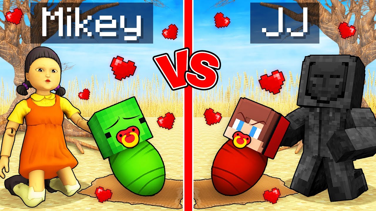JJ and Mikey: DOLL vs FRONT MAN Adopt Battle in Minecraft - Maizen