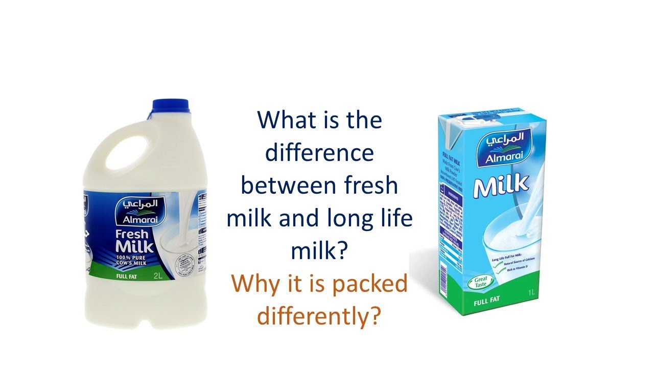 difference between fresh milk and long life milk