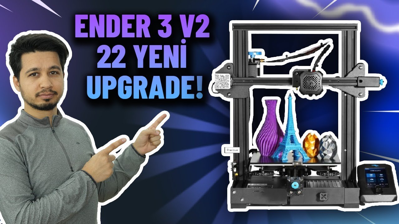 Ender 3 v2 22 Yeni Upgrade (tertemiz baskı, uzaktan kontrol, yangın önleme ve daha fazlası)