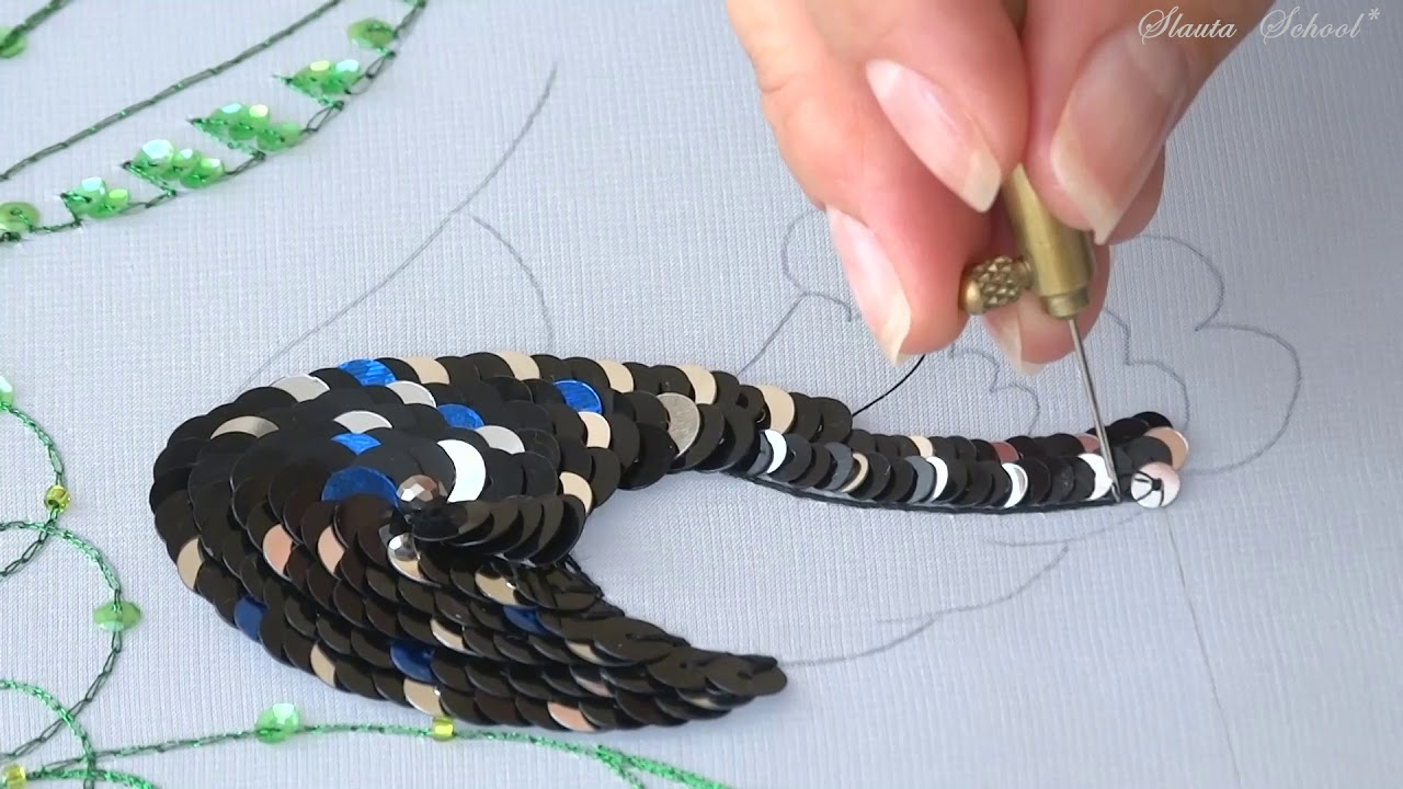 Luneville Embroidery Tutorial. Professional. Lesson 8