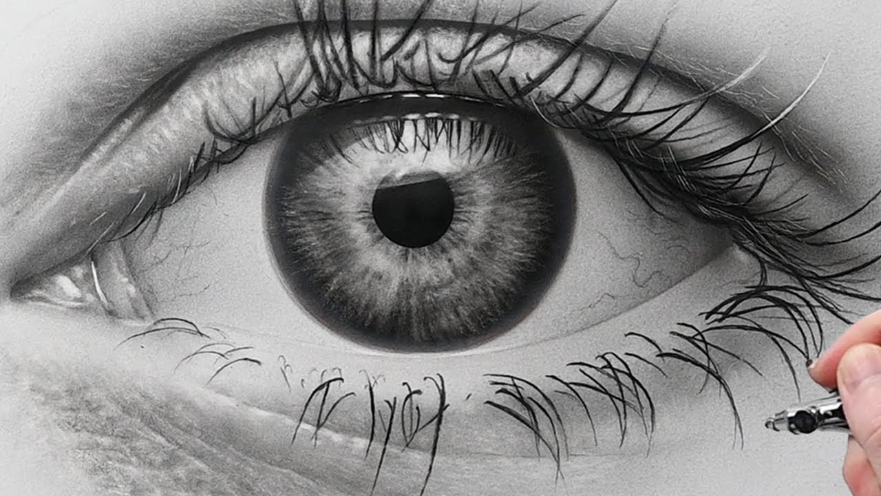 Airbrush Acrylics & Graphite Pencils | Painting an Eye Tutorial (Part 2 of 2)