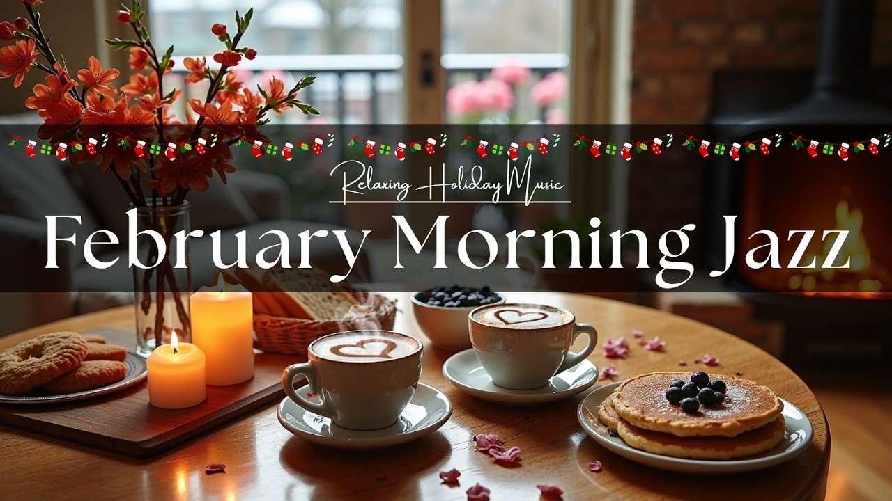 [February Morning Jazz] ☕ Happy Winter Cafe Jazz & Relaxing Bossa Nova Instrumental for Daily Energy