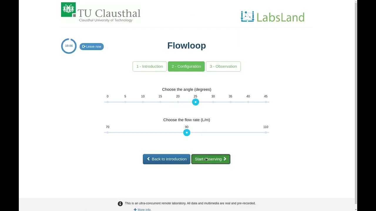 LabsLand Flowloop remote laboratory
