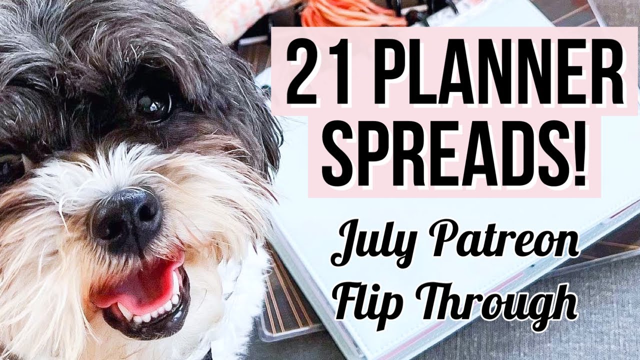 21 Happy Planner Spreads!! Flip Through of all my Patreon Spreads from July 2022 - Big & Classic